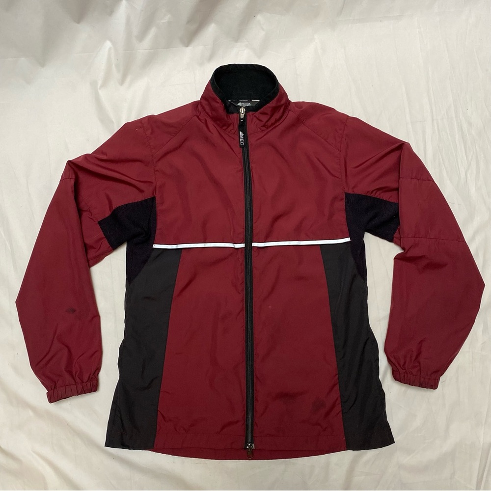 MEC shell windbreaker reflective full zip dark red - vented